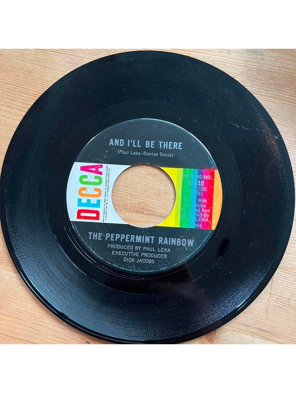 The Peppermint Rainbow - And I'll be There 45rpm VG+ R10